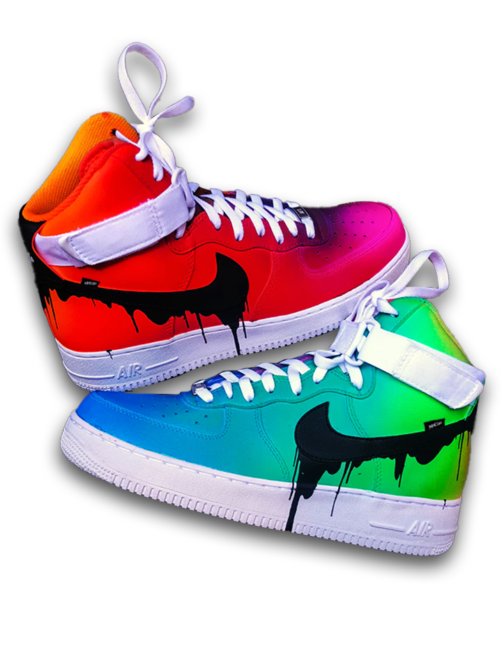 Nike Air Force 1 — Rainbow Drips